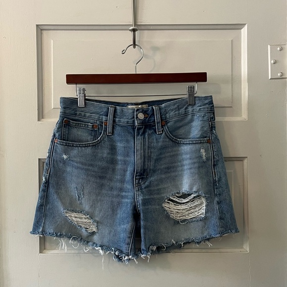 Madewell Relaxed Mid-Length Denim Shorts - 26 - Picture 2 of 7